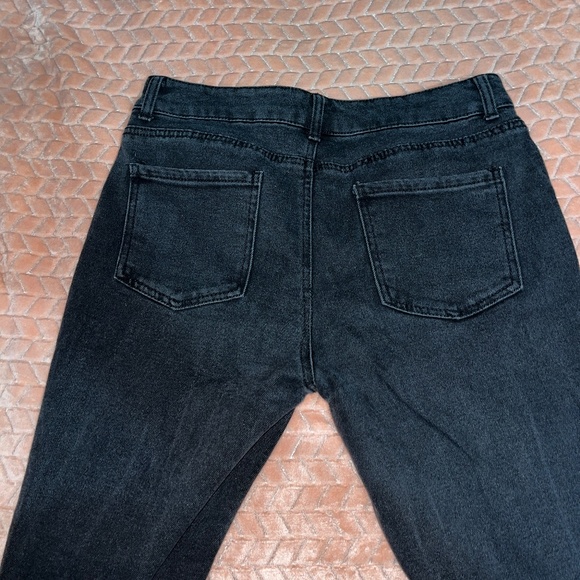 Black Ripped Jeans Wonderly Belk Size 14 Regular Straight Leg Distressed Pants - Picture 11 of 12